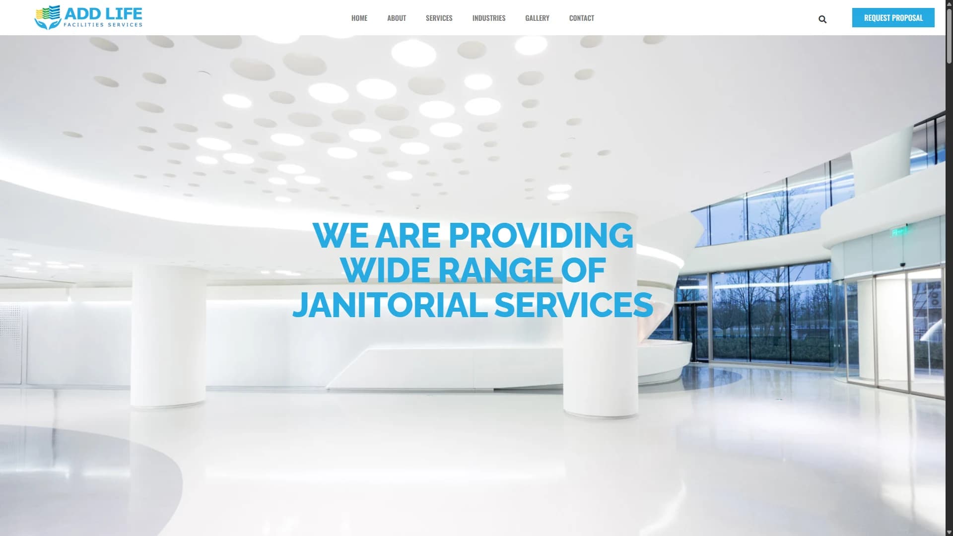 Add Life Facilities Services: Preserved live website