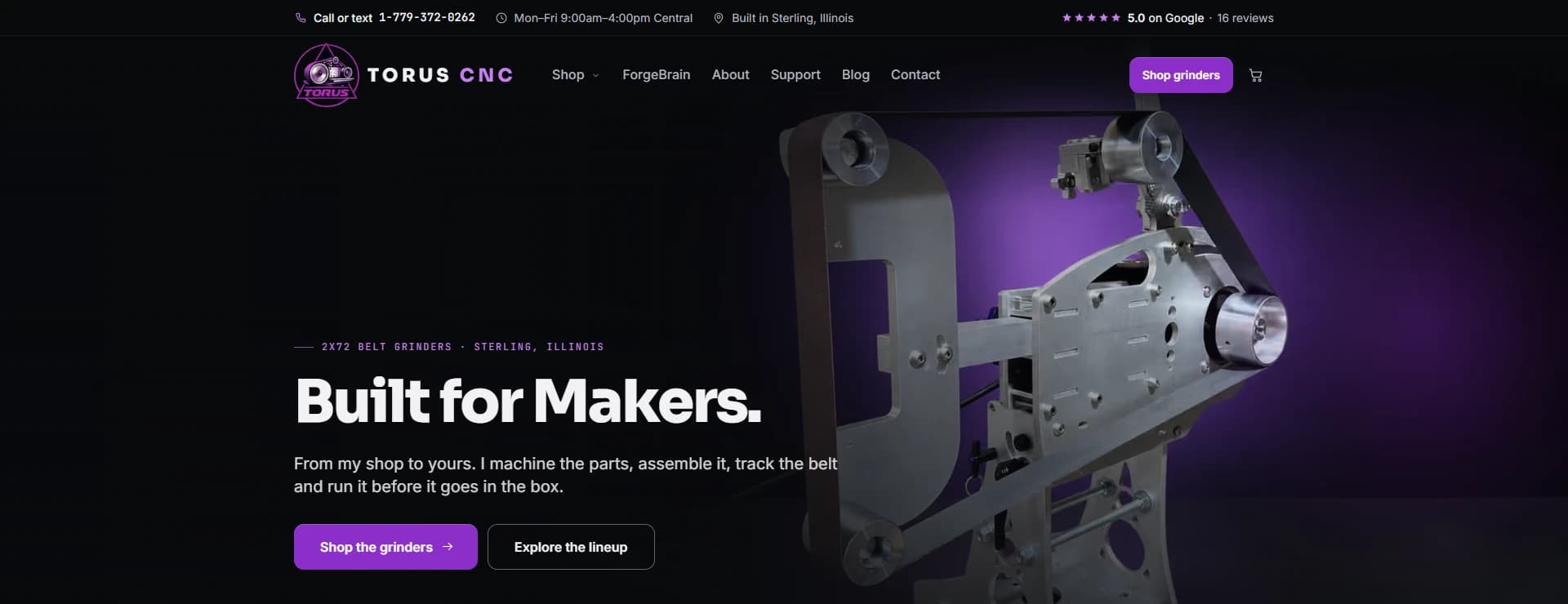 Torus CNC: current live website
